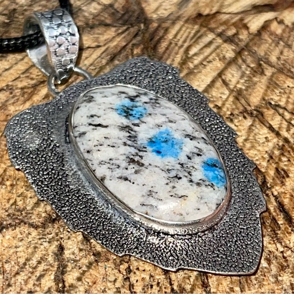 Raindrops K2 Azurite Pendant 2 1/2” - Picture 7 of 14